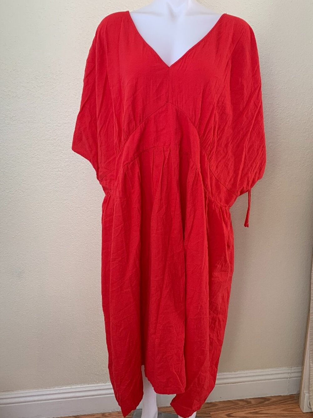AVA VIV 100% cotton orange maxi dress size 4X